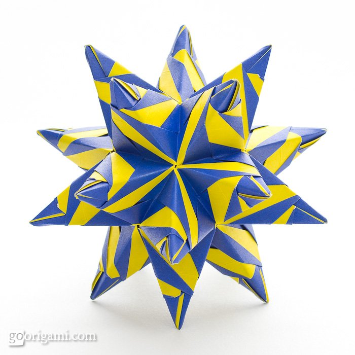 Zebra Star by Maria Sinayskaya — Modular Origami Go Origami